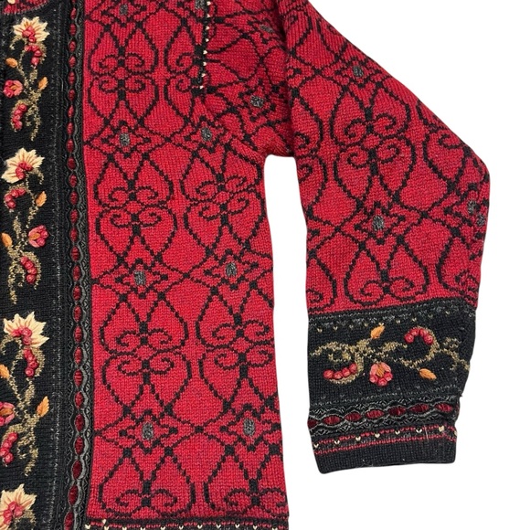 Vintage MacDuff - Women’s Oversized Shetland Wool Sweater Jacket Sz. SM-LG - Picture 3 of 7